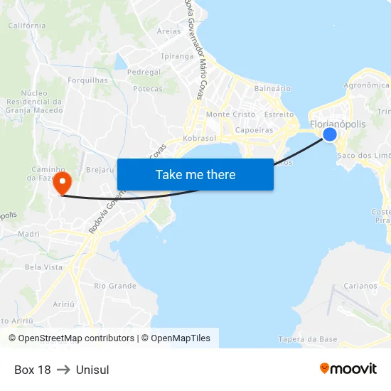 Box 18 to Unisul map