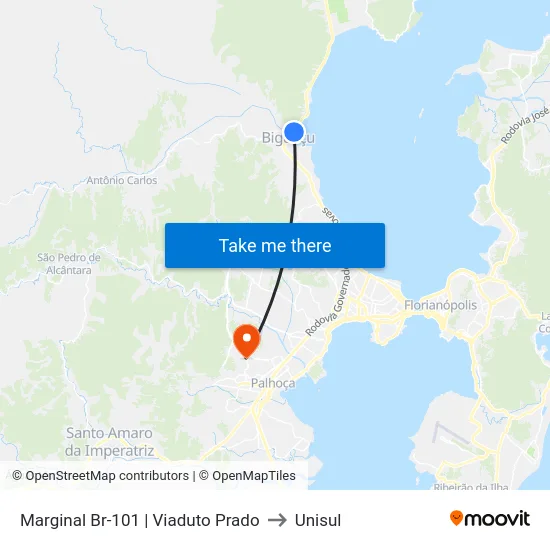 Marginal Br-101 | Viaduto Prado to Unisul map