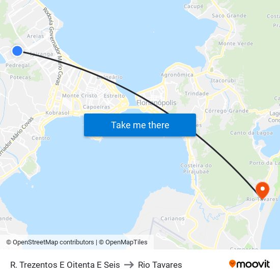 R. Trezentos E Oitenta E Seis to Rio Tavares map