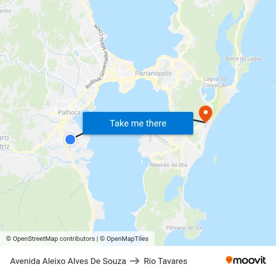 Avenida Aleixo Alves De Souza to Rio Tavares map
