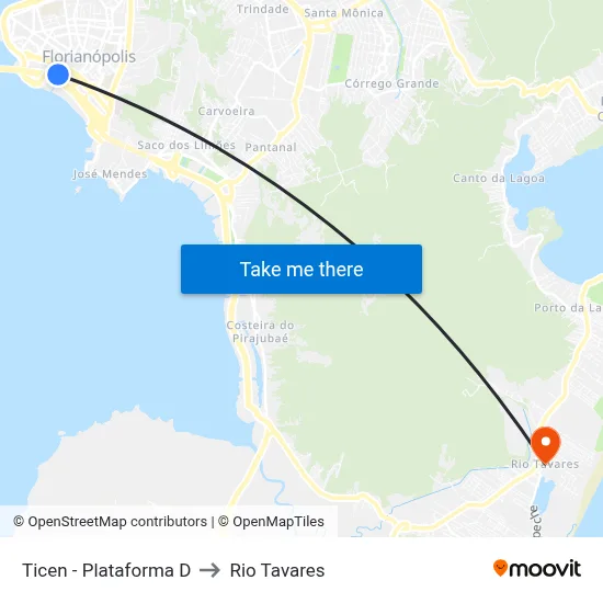 Ticen - Plataforma D to Rio Tavares map