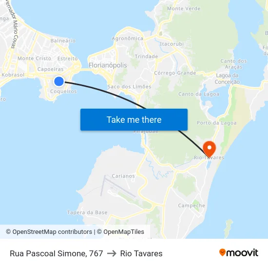 Rua Pascoal Simone, 767 to Rio Tavares map