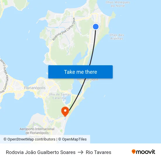 Rodovia João Gualberto Soares to Rio Tavares map