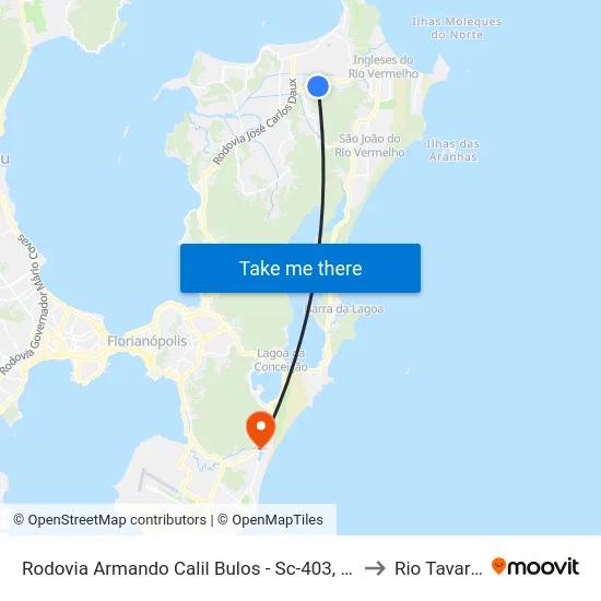 Rodovia Armando Calil Bulos - Sc-403, 1194 to Rio Tavares map