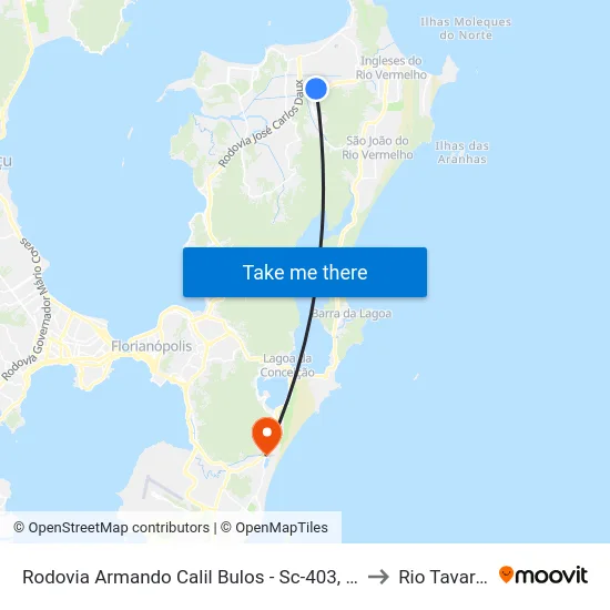Rodovia Armando Calil Bulos - Sc-403, 899 to Rio Tavares map