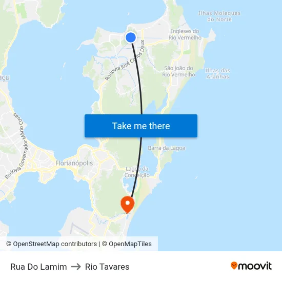 Rua Do Lamim to Rio Tavares map