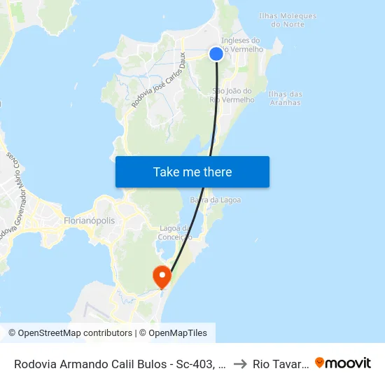 Rodovia Armando Calil Bulos - Sc-403, 2353 to Rio Tavares map