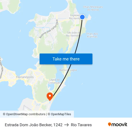 Estrada Dom João Becker, 1242 to Rio Tavares map