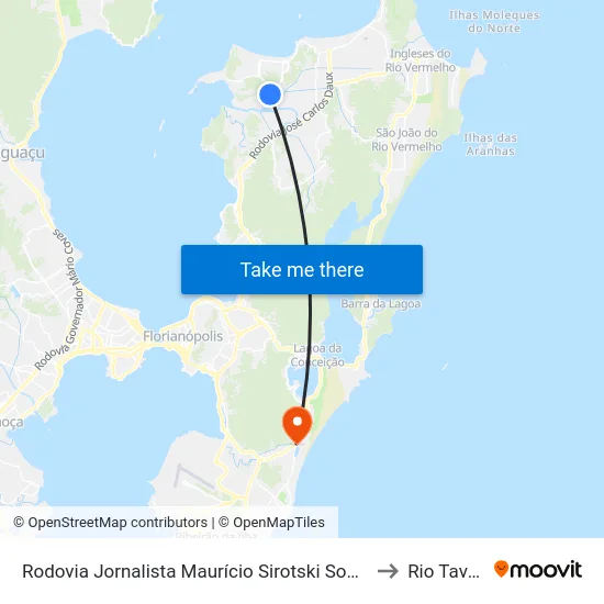 Rodovia Jornalista Maurício Sirotski Sobrinho, 2501 to Rio Tavares map