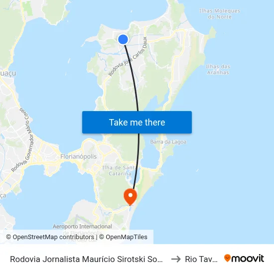 Rodovia Jornalista Maurício Sirotski Sobrinho, 5033 to Rio Tavares map