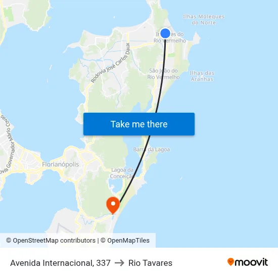Avenida Internacional, 337 to Rio Tavares map