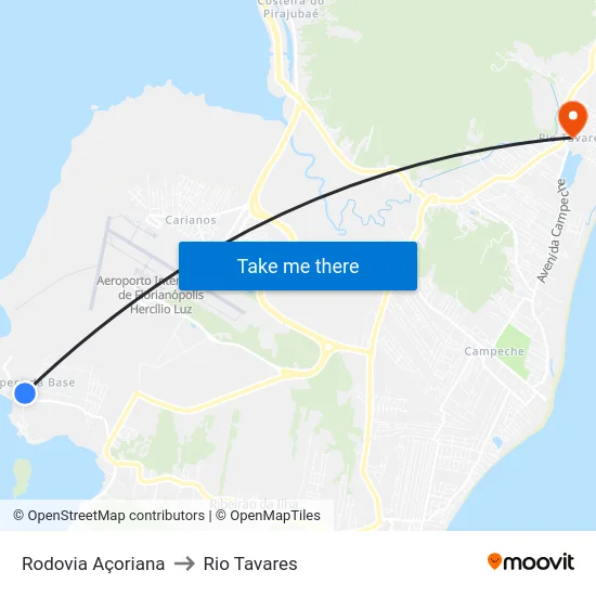 Rodovia Açoriana to Rio Tavares map