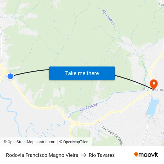Rodovia Francisco Magno Vieira to Rio Tavares map