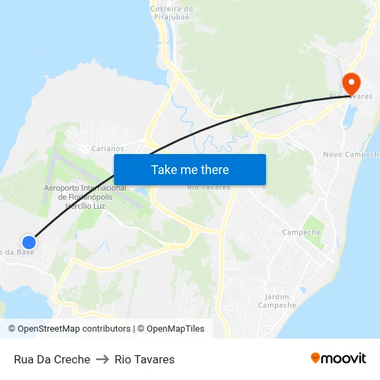 Rua Da Creche to Rio Tavares map