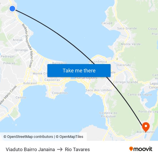 Viaduto Bairro Janaina to Rio Tavares map