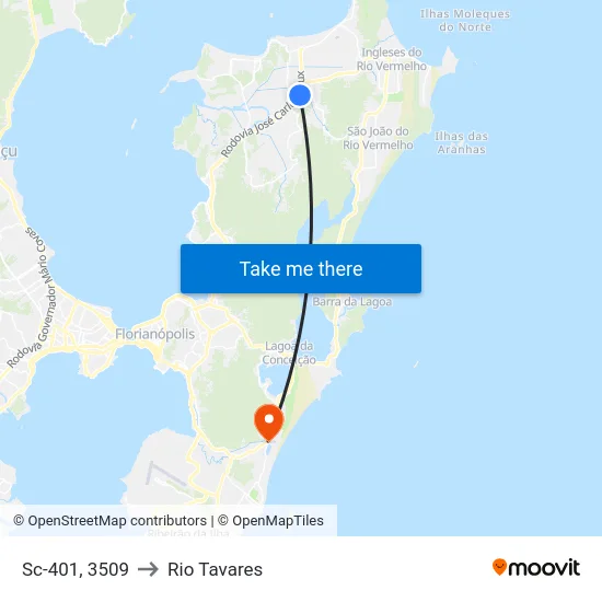 Sc-401, 3509 to Rio Tavares map