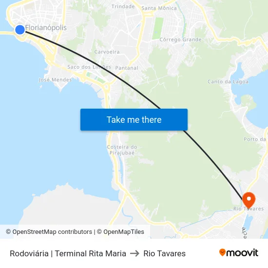 Rodoviária | Terminal Rita Maria to Rio Tavares map