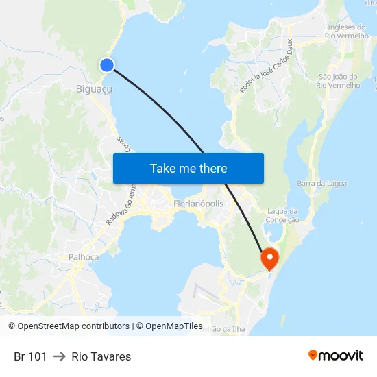 Br 101 to Rio Tavares map