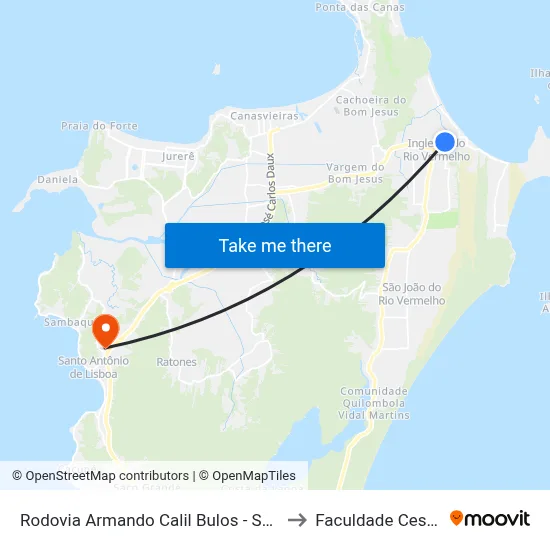 Rodovia Armando Calil Bulos - Sc-403 to Faculdade Cesusc map