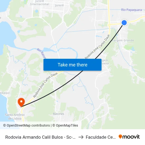 Rodovia Armando Calil Bulos - Sc-403, 899 to Faculdade Cesusc map