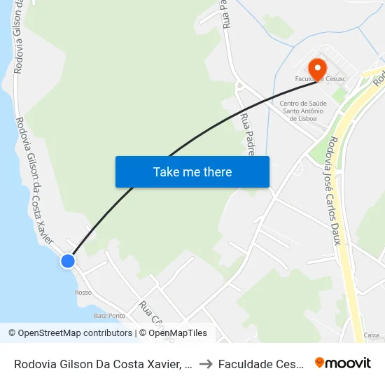 Rodovia Gilson Da Costa Xavier, 264 to Faculdade Cesusc map