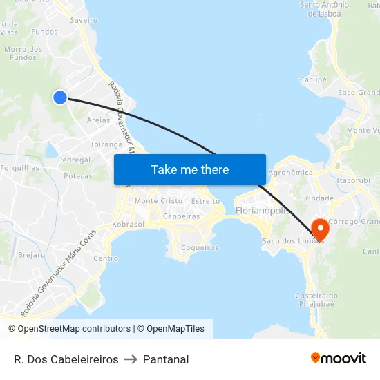 R. Dos Cabeleireiros to Pantanal map