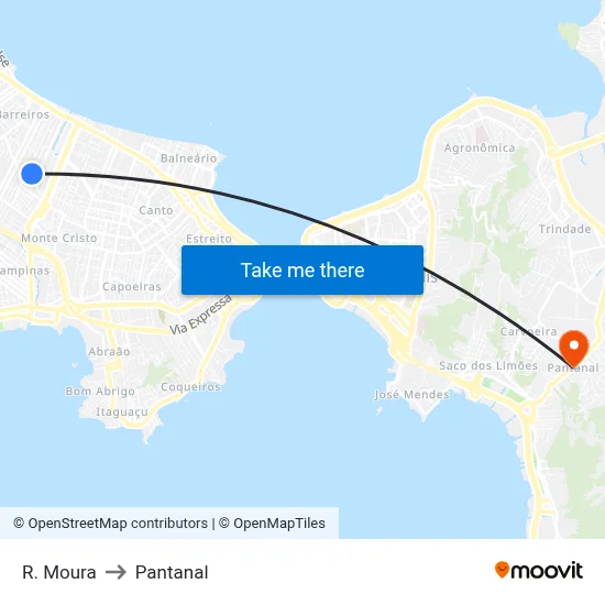 R. Moura to Pantanal map