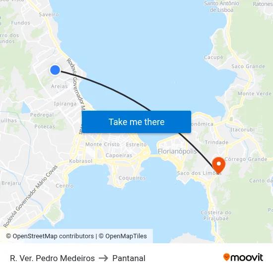 R. Ver. Pedro Medeiros to Pantanal map