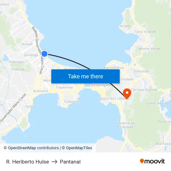 R. Heriberto Hulse to Pantanal map