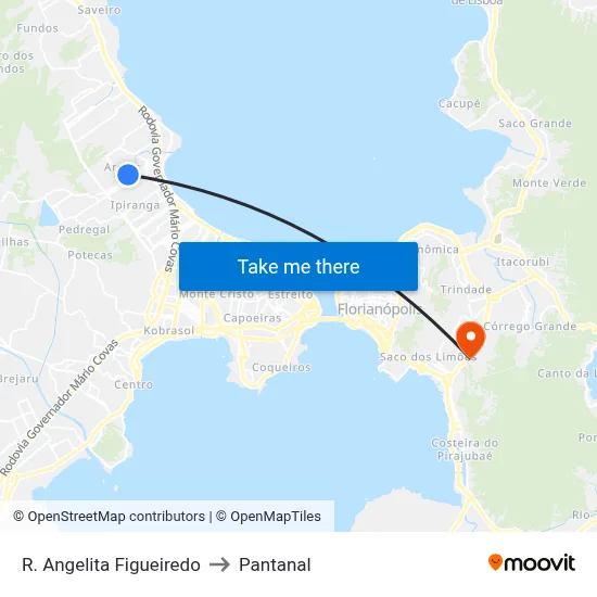 R. Angelita Figueiredo to Pantanal map