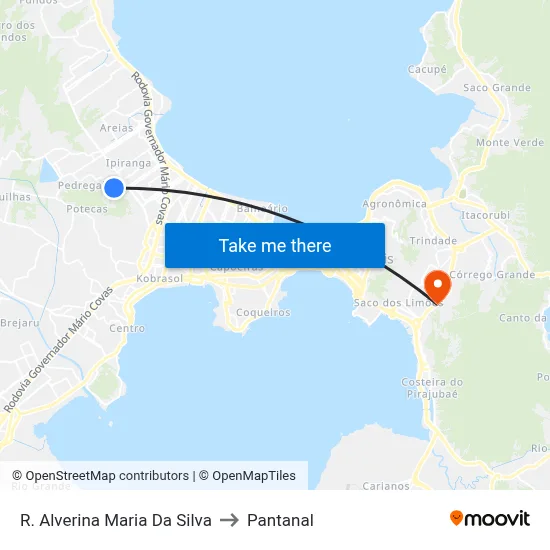R. Alverina Maria Da Silva to Pantanal map