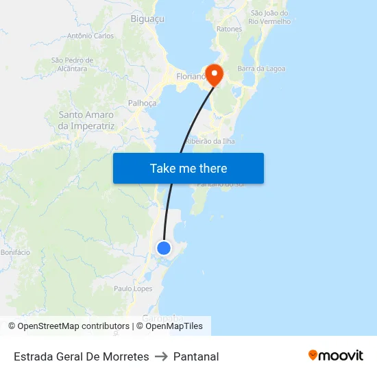 Estrada Geral De Morretes to Pantanal map