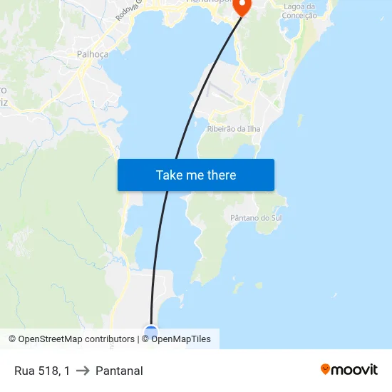 Rua 518, 1 to Pantanal map