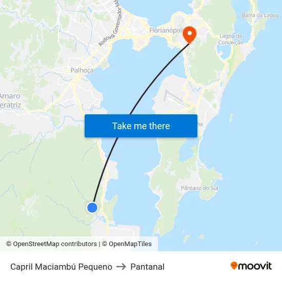 Capril Maciambú Pequeno to Pantanal map