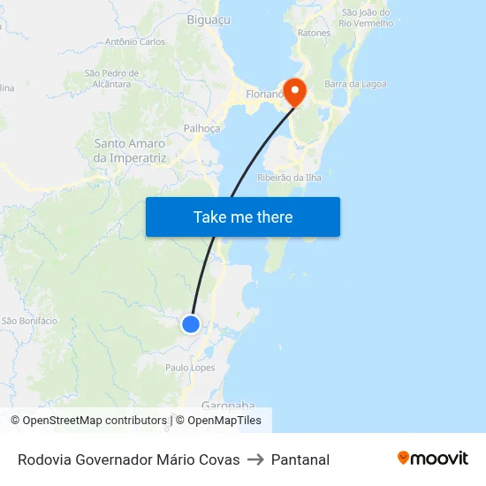 Rodovia Governador Mário Covas to Pantanal map