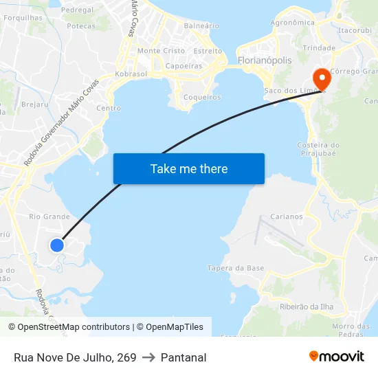 Rua Nove De Julho, 269 to Pantanal map