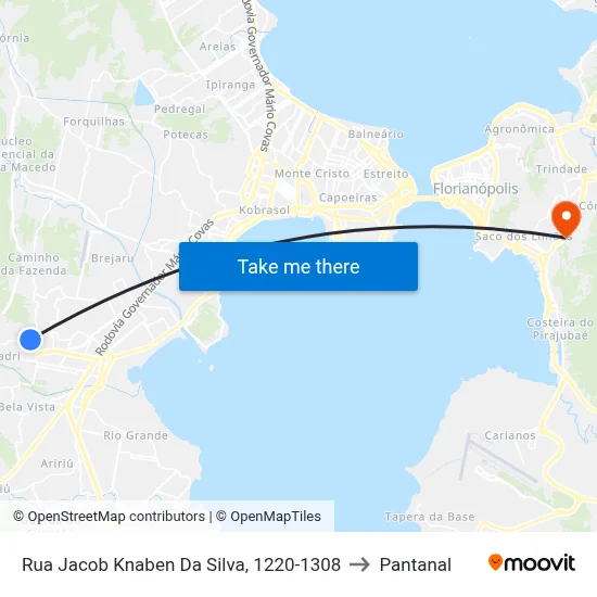 Rua Jacob Knaben Da Silva, 1220-1308 to Pantanal map