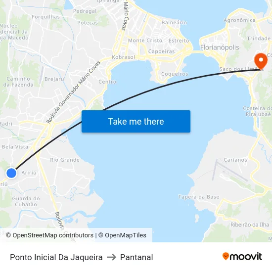 Ponto Inicial Da Jaqueira to Pantanal map