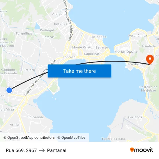 Rua 669, 2967 to Pantanal map