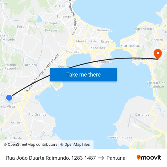 Rua João Duarte Raimundo, 1283-1487 to Pantanal map