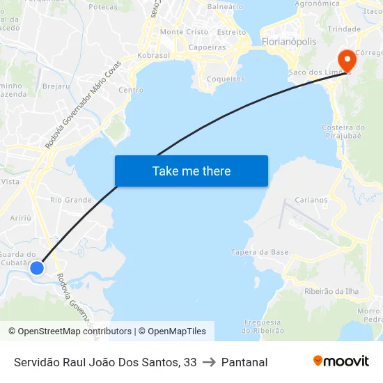 Servidão Raul João Dos Santos, 33 to Pantanal map