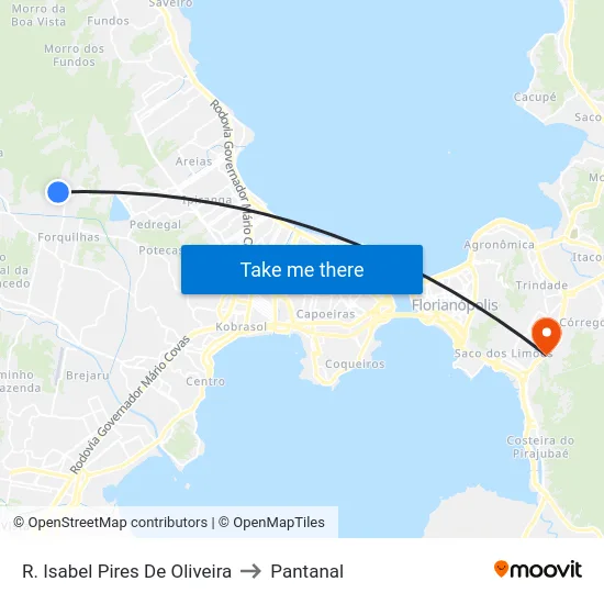 R. Isabel Pires De Oliveira to Pantanal map