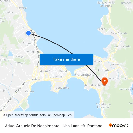 Aduci Arbueis Do Nascimento - Ubs Luar to Pantanal map