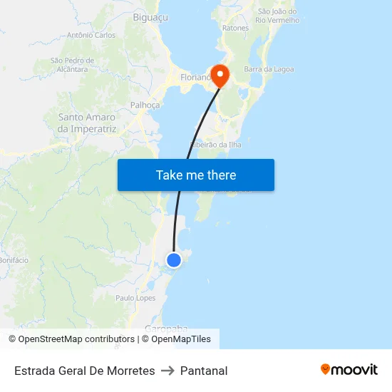 Estrada Geral De Morretes to Pantanal map