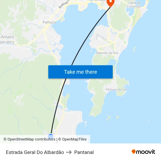 Estrada Geral Do Albardão to Pantanal map