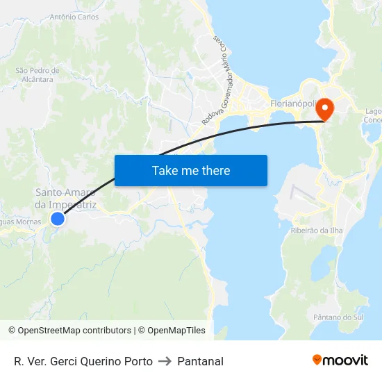 R. Ver. Gerci Querino Porto to Pantanal map