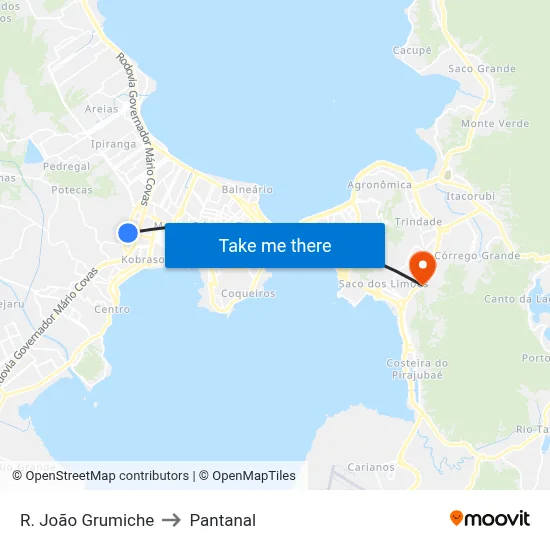 R. João Grumiche to Pantanal map