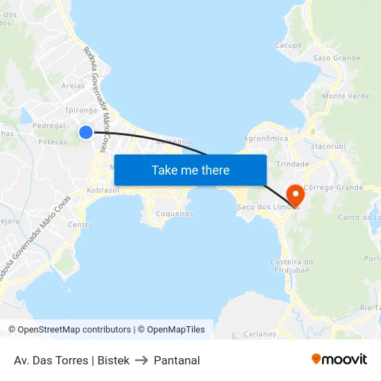 Av. Das Torres | Bistek to Pantanal map