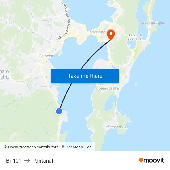 Br-101 to Pantanal map