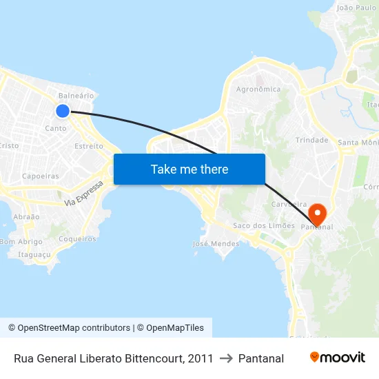 Rua General Liberato Bittencourt, 2011 to Pantanal map